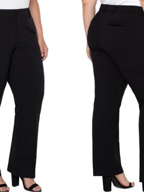 Liverpool Black Straight-Leg Dress Trousers